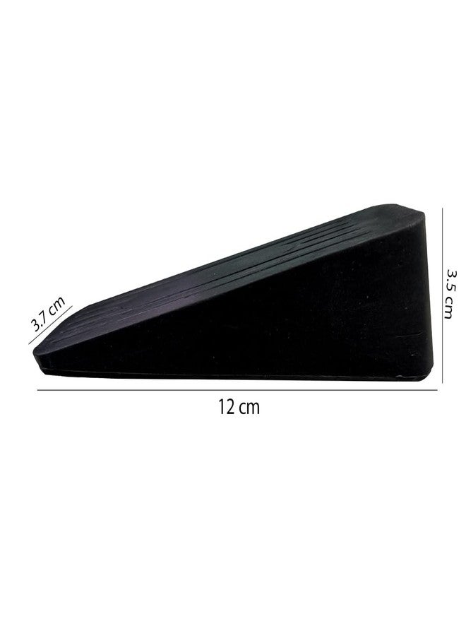 ALP Heavy Duty Anti|Non Slip Rubber Big Door Stoppers with Doors Powerful Gripping Work of Any Surface for Home, Offices, Warehouses 120 x 37 x 35 MM (Black Door Stopper, Pack of 2) - Image 2